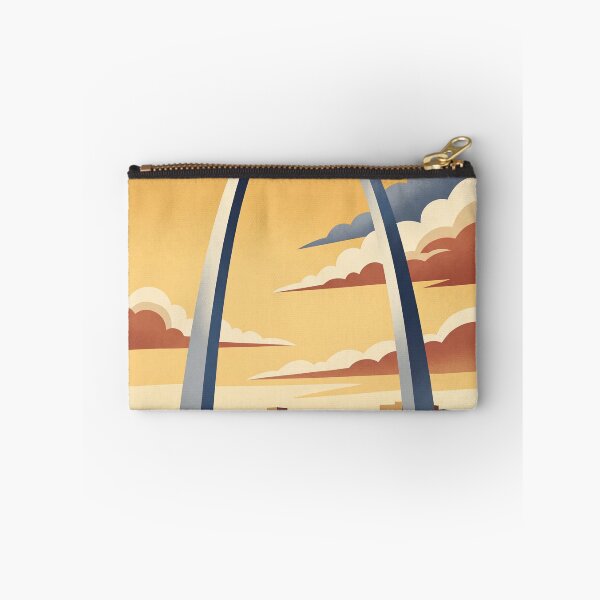 Item preview, St Louis Missouri Vintage Travel Art – Gateway Arch & Mississippi River designed and sold by Bomax121.