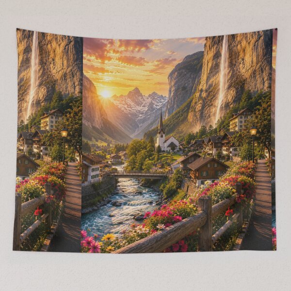 Item preview, Lauterbrunnen Valley – Golden Sunset Switzerland designed and sold by Ceylon Luxe Collections.