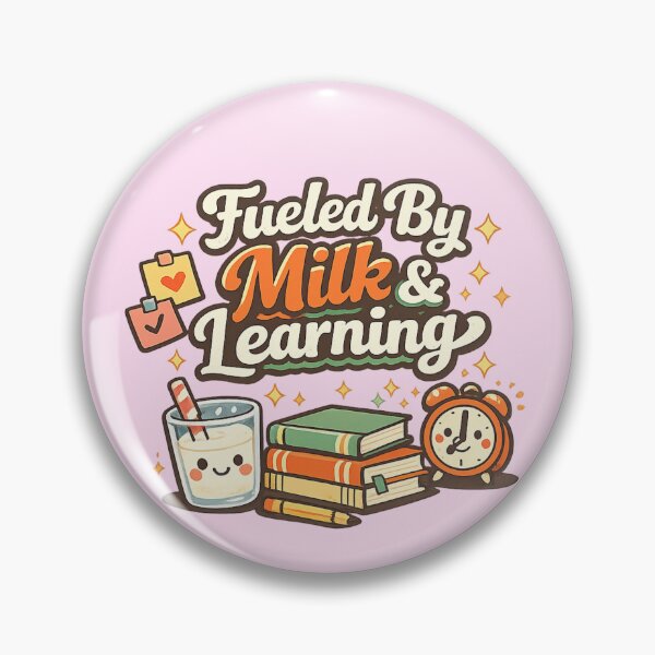 Item preview, Fueled by Milk & Learning – Cute Student School Design designed and sold by BankshopTH.