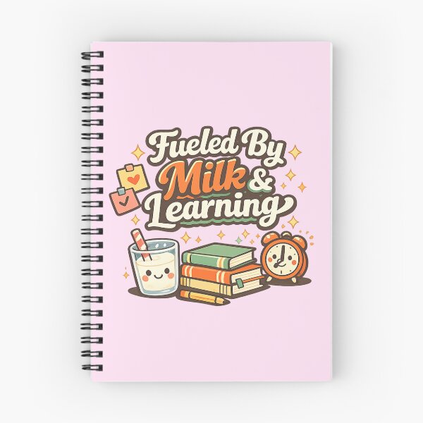 Item preview, Fueled by Milk & Learning – Cute Student School Design designed and sold by BankshopTH.