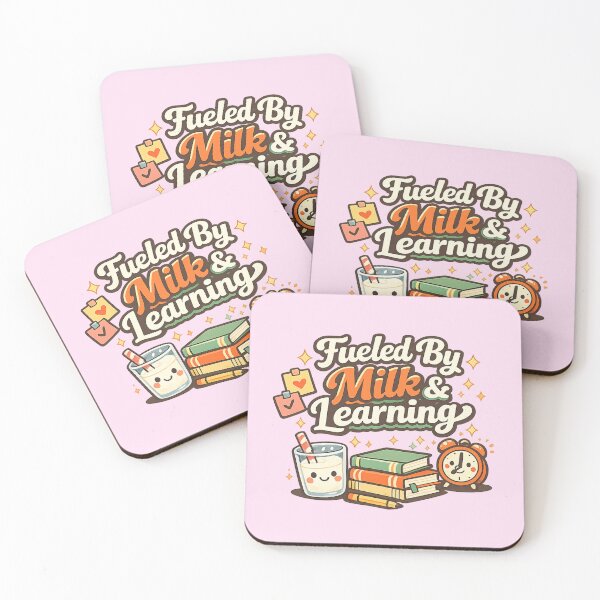Item preview, Fueled by Milk & Learning – Cute Student School Design designed and sold by BankshopTH.