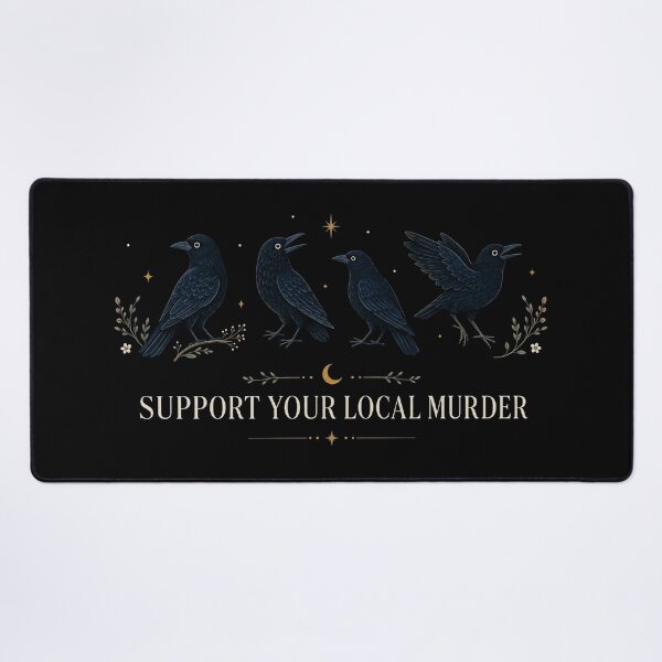 Item preview, Support Your Local Murder Vintage Raven Funny Crow Dark Academia designed and sold by Quiajia.