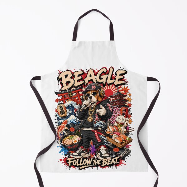 Item preview, Funny Hip Hop Beagle Japanese Street Poster Artwork designed and sold by Tong4130.