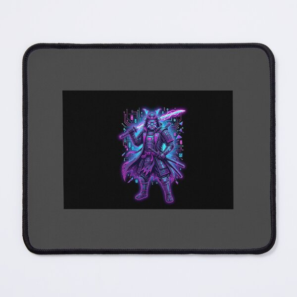 Item preview, Neon Shadow Cyberpunk Samurai Hannya Mask Gamer Graphic designed and sold by eihabo.