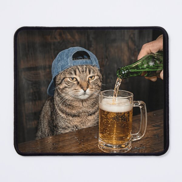 Item preview, Funny Cat Drinking Beer Wearing Backwards Hat Graphic T-Shirt designed and sold by hejrawli.
