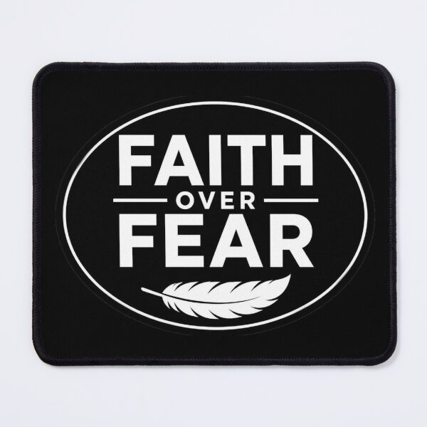 Item preview, Faith Over Fear – Oval Christian Encouragement Sticker designed and sold by The Digital Compass.
