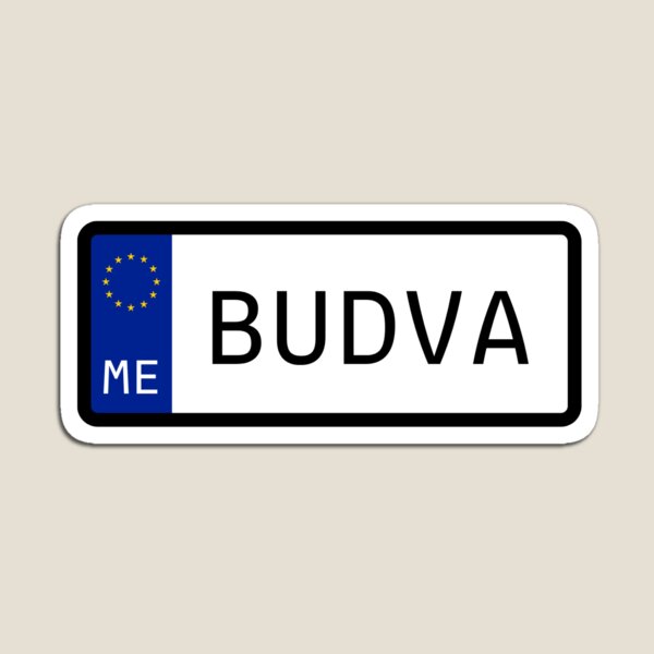 Item preview, Montenegro Budva Number Plate designed and sold by PatchMerch.