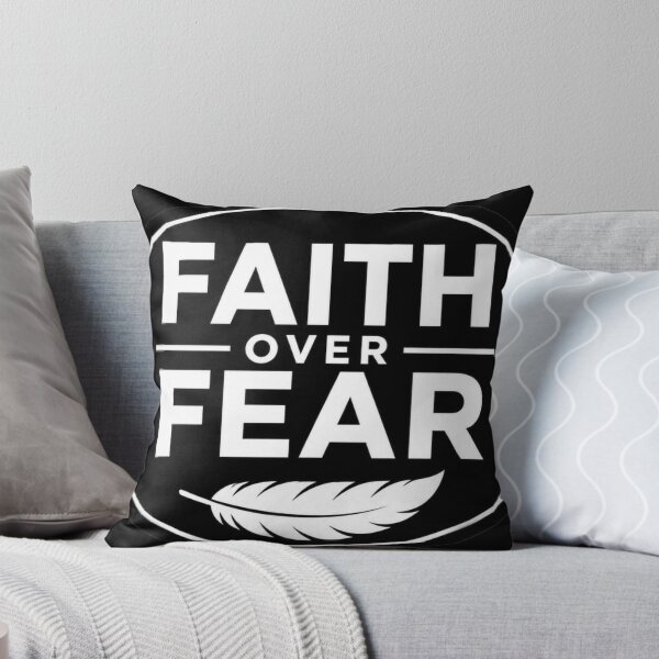 Item preview, Faith Over Fear – Oval Christian Encouragement Sticker designed and sold by The Digital Compass.