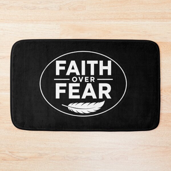 Item preview, Faith Over Fear – Oval Christian Encouragement Sticker designed and sold by The Digital Compass.