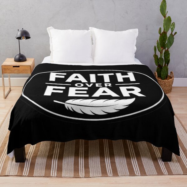 Item preview, Faith Over Fear – Oval Christian Encouragement Sticker designed and sold by The Digital Compass.