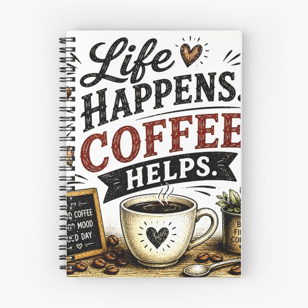 Item preview, Life Happens Coffee Helps | Funny Coffee Lover Vintage Graphic designed and sold by SlanPOD.