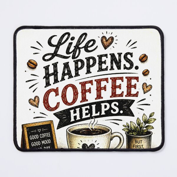 Item preview, Life Happens Coffee Helps | Funny Coffee Lover Vintage Graphic designed and sold by SlanPOD.