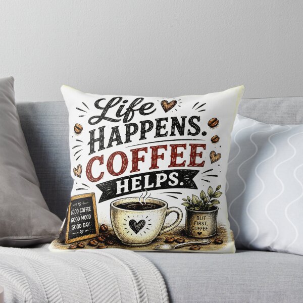 Item preview, Life Happens Coffee Helps | Funny Coffee Lover Vintage Graphic designed and sold by SlanPOD.