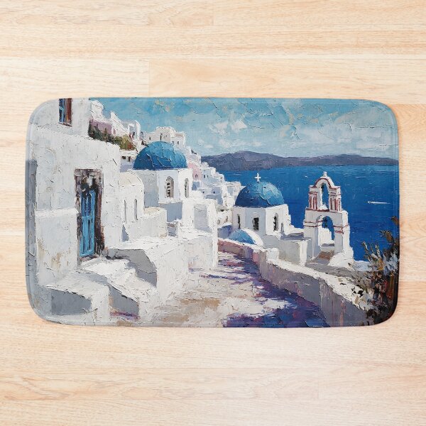 Item preview, Santorini Oia Blue Dome Church Art designed and sold by daila70.