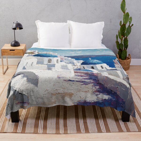 Item preview, Santorini Oia Blue Dome Church Art designed and sold by daila70.