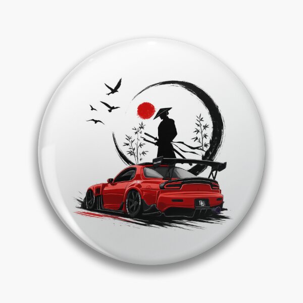 Artikelvorschau, Japanische Autos und Rennsport - JDM RX7 Samurai Red Sun entworfen und verkauft von Shakhbata-1.
