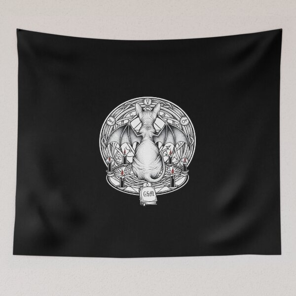 Item preview, Occult Sphynx cat in a ritual circle designed and sold by OH-MY-GOTH.