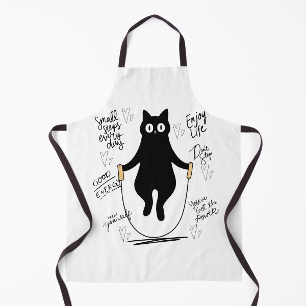 Item preview, Jump Rope Black Cat Positive Motivational Quotes Art designed and sold by EchoPrint Co..