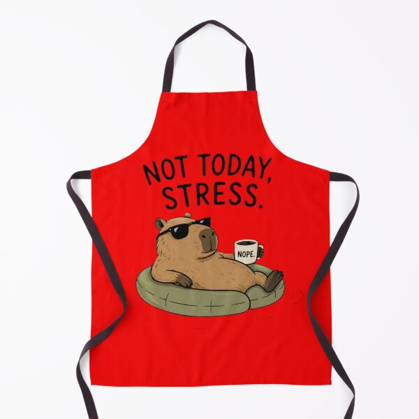 Item preview, Not Today Stress Funny Capybara Sunglasses Coffee Pool Float designed and sold by MarZeDesigns .