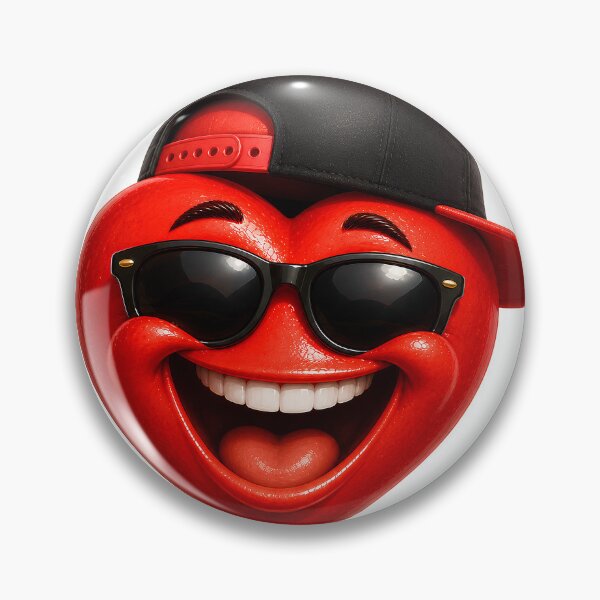 Item preview, Cool Heart | Funny Heart with Sunglasses and Cap Cartoon T-Shirt designed and sold by CalmMandala.