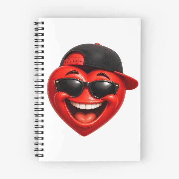 Item preview, Cool Heart | Funny Heart with Sunglasses and Cap Cartoon T-Shirt designed and sold by CalmMandala.