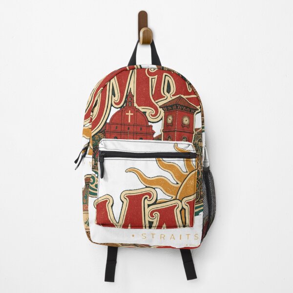 Item preview, Malacca Malaysia Hand Drawn Vintage Travel Nameplate designed and sold by VisualArtsOasis.