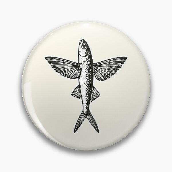 Item preview, Ocean Wings Club Flying Fish Vintage Coastal Graphic designed and sold by CamaleonDesigns.