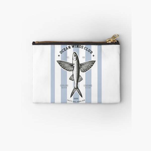 Item preview, Ocean Wings Club Flying Fish Vintage Coastal Graphic designed and sold by CamaleonDesigns.