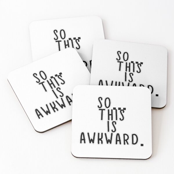 Item preview, Text Typography So... this is awkward. Anti-Small-Talk Humor designed and sold by TypeboldStudio.
