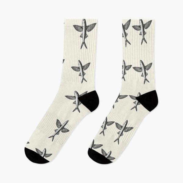 Item preview, Ocean Wings Club Flying Fish Vintage Coastal Graphic designed and sold by CamaleonDesigns.