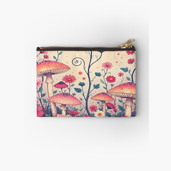 Item preview, Floral Dreamscape with Vibrant Colorful Mushrooms and Flowers Set Against a Soft Pastel Sun-Kissed Background designed and sold by Matt_Smith.