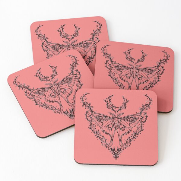 Item preview, Luna Moth With Thorn Moon Wreath designed and sold by puzzell.