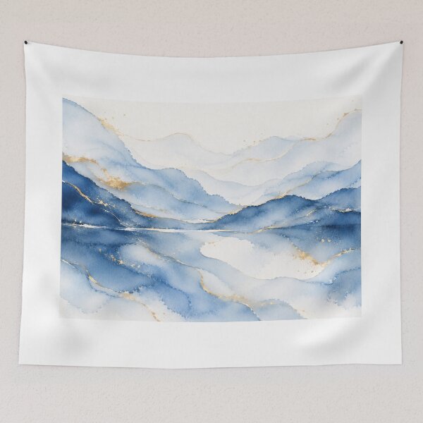 Item preview, Celeste Abstract II – Golden Reflections designed and sold by Esencia Argentina.