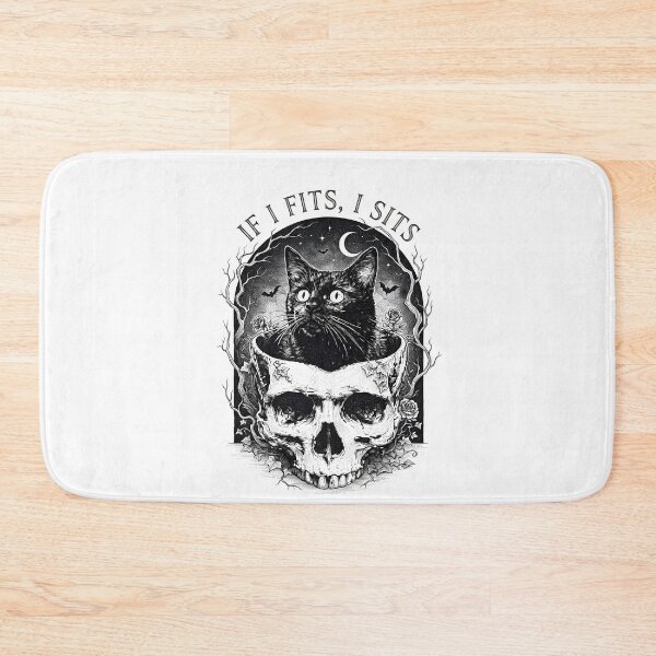 Item preview, If I fit, I'll be sitting – cat in skull designed and sold by OH-MY-GOTH.
