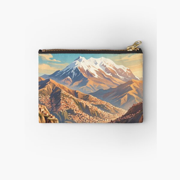 Artikelvorschau, Vintage-Reisekunst aus La Paz, Bolivien – Berg Illimani und Anden-Stadtlandschaft entworfen und verkauft von Bomax121.