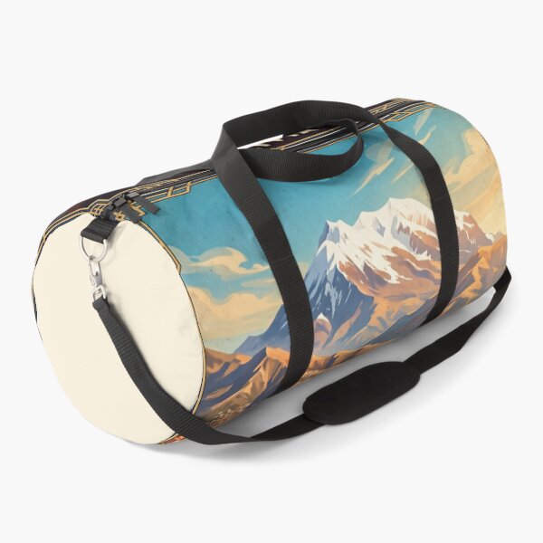 Item preview, La Paz Bolivia Vintage Travel Art – Mount Illimani & Andean Cityscape designed and sold by Bomax121.