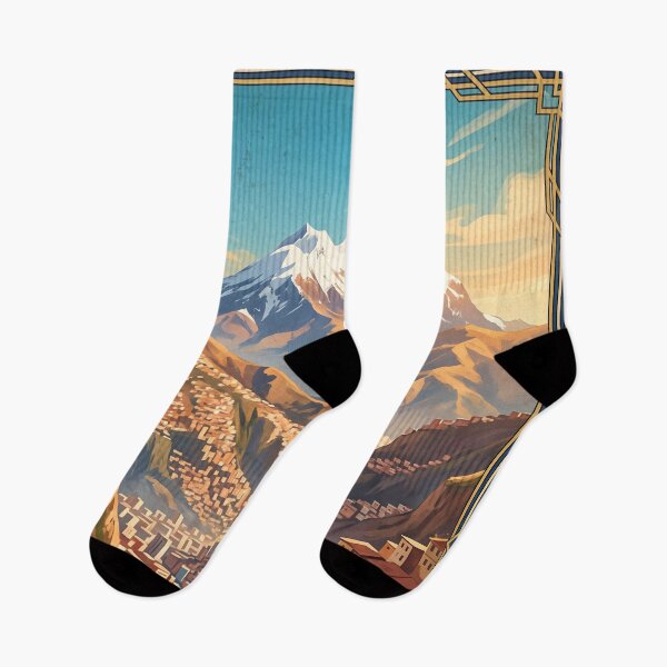 Item preview, La Paz, Bolivia: Arte de viaje vintage – Monte Illimani y paisaje urbano andino designed and sold by Bomax121.