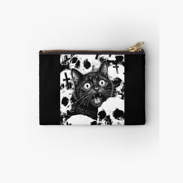 Item preview, Creepy black cat with skulls designed and sold by OH-MY-GOTH.