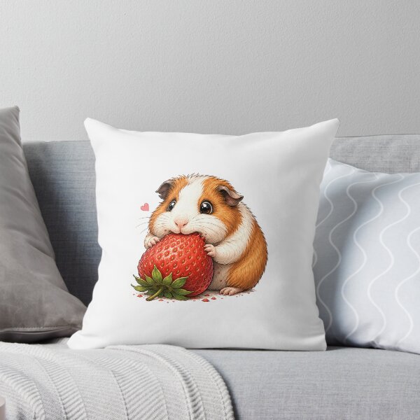 Item preview, Cute Guinea Pig with Strawberry Sticker designed and sold by InkPixell.