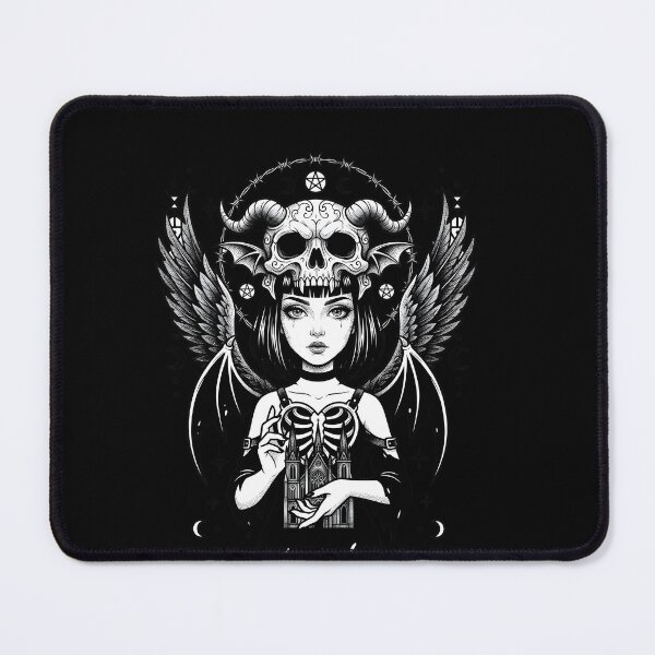 Item preview, Demon girl with skull crown designed and sold by OH-MY-GOTH.