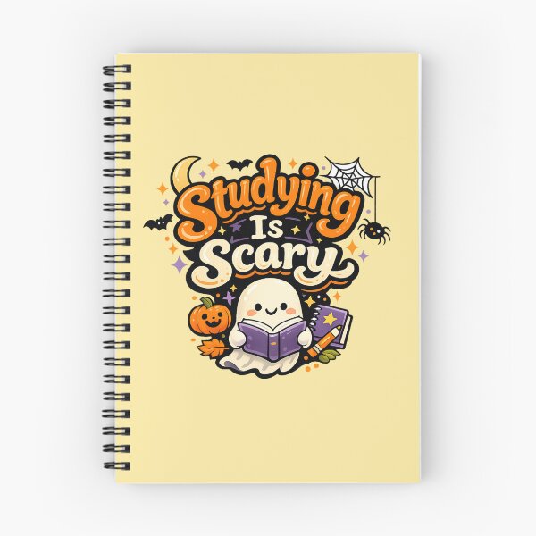 Item preview, Studying Is Scary – Cute Halloween Student Ghost designed and sold by BankshopTH.
