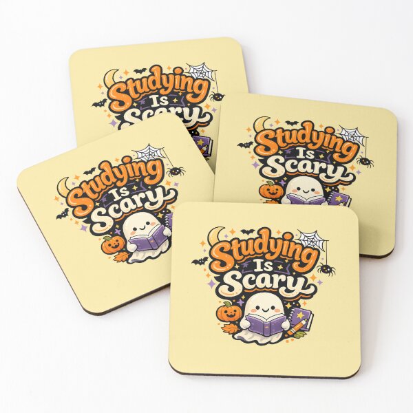 Item preview, Studying Is Scary – Cute Halloween Student Ghost designed and sold by BankshopTH.