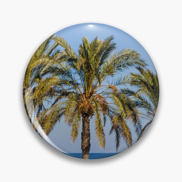 Item preview, Sunny Palm Trees Lining a Blue Mediterranean Sea Coastline on a Clear Summer Day designed and sold by Nmallia.