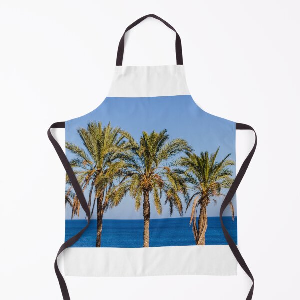 Item preview, Sunny Palm Trees Lining a Blue Mediterranean Sea Coastline on a Clear Summer Day designed and sold by Nmallia.