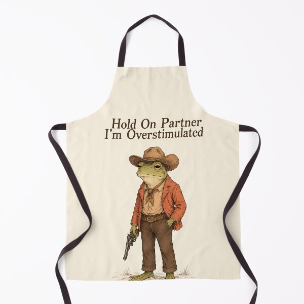 Item preview, Hold On Partner Im Overstimulated - Cowboy Frog designed and sold by TheSamuraiCat.