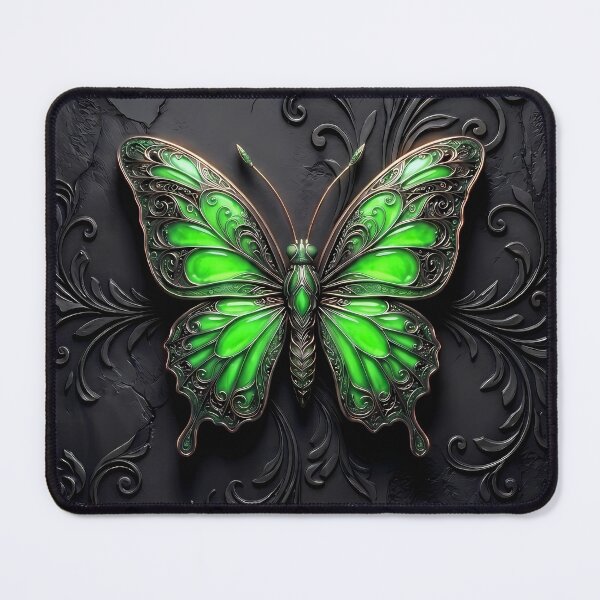 Item preview, Neon Green and Bronze Gothic Butterfly 3D Jewel Design designed and sold by LuisWorks.