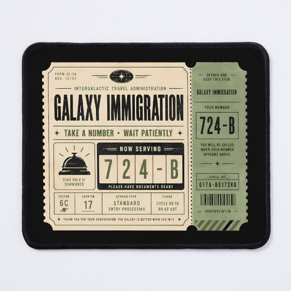 Item preview, Galaxy Immigration Waiting Ticket designed and sold by agearb.