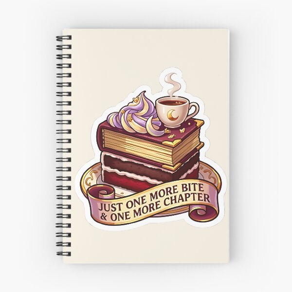 Item preview, Just One More Chapter - Bookish Cake & Coffee BookTok Sticker designed and sold by AlruanceStudio.
