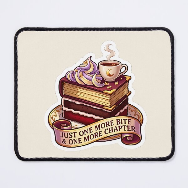 Item preview, Just One More Chapter - Bookish Cake & Coffee BookTok Sticker designed and sold by AlruanceStudio.