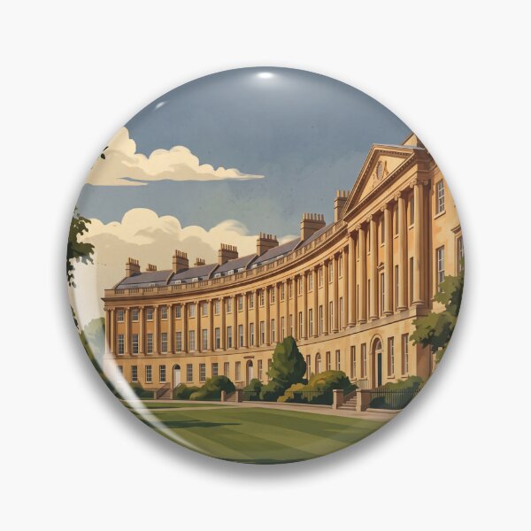 Item preview, Bath England Vintage Travel Art – Royal Crescent & Georgian Architecture designed and sold by Bomax121.